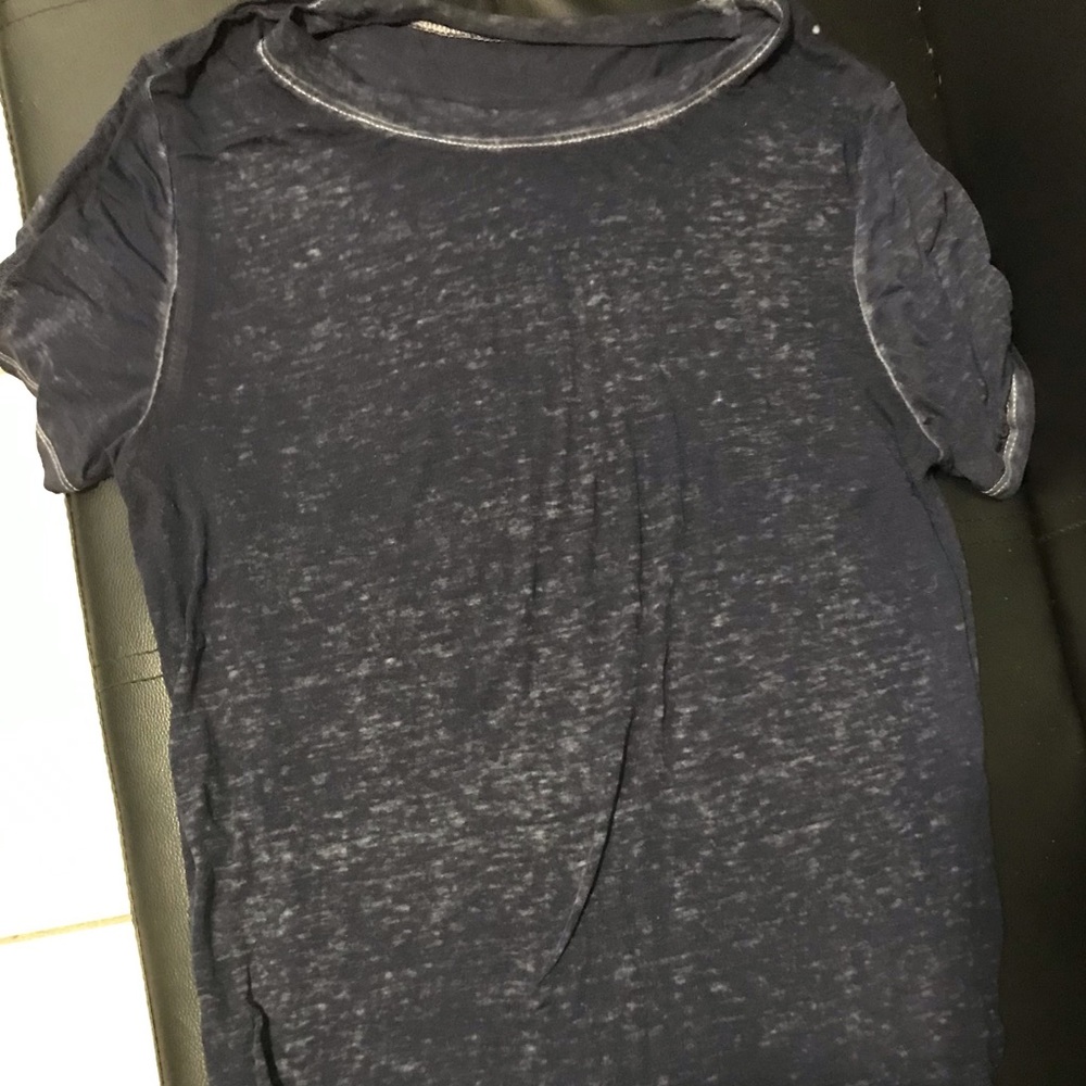Women’s Navy Blue Mesh Tee-Shirt (Medium)
